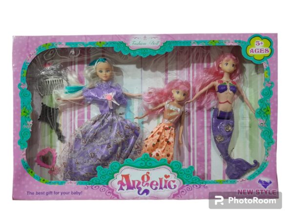 ANGELIC FASHION DOLL SET OF 3 DOLLS