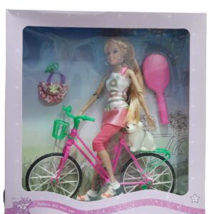 TESCO SPARKLE & GLITZ DOLL ON BIKE