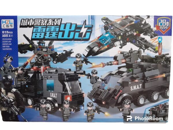 HZL police set SWAT 615pcs
