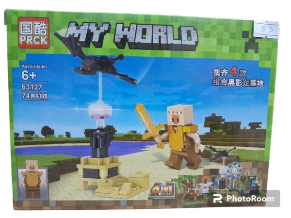 PRCK My World Minecraft building blocks 74pcs