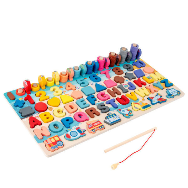 Alphanumeric traffic  Early intelligence  children wooden toy