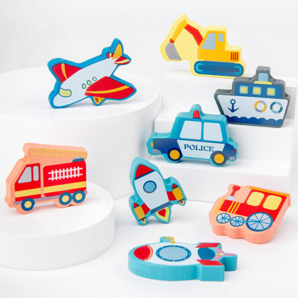 Alphanumeric traffic  Early intelligence  children wooden toy