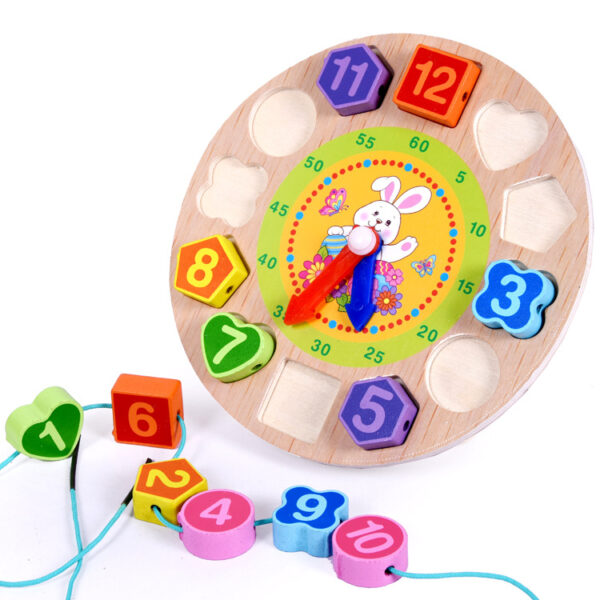 Wooden children's early  education puzzle color  shape
