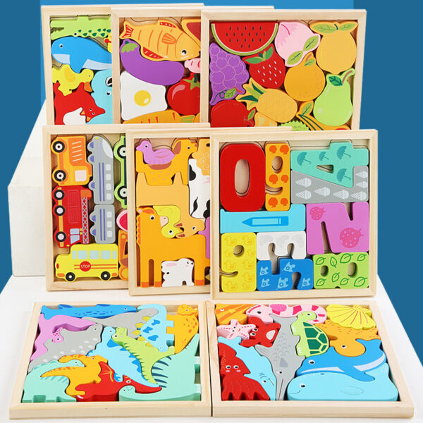 Cartoon animal 3D  jigsaw puzzle board