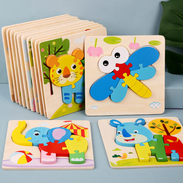 Children's Wooden  Jigsaw Cartoon Puzzle