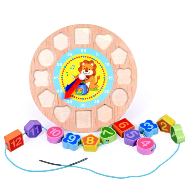 Wooden children's early  education puzzle color  shape