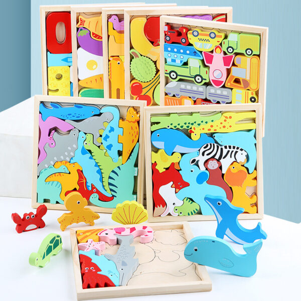Cartoon animal 3D  jigsaw puzzle board