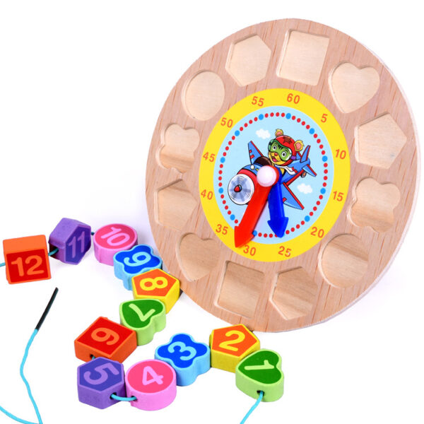 Wooden children's early  education puzzle color  shape