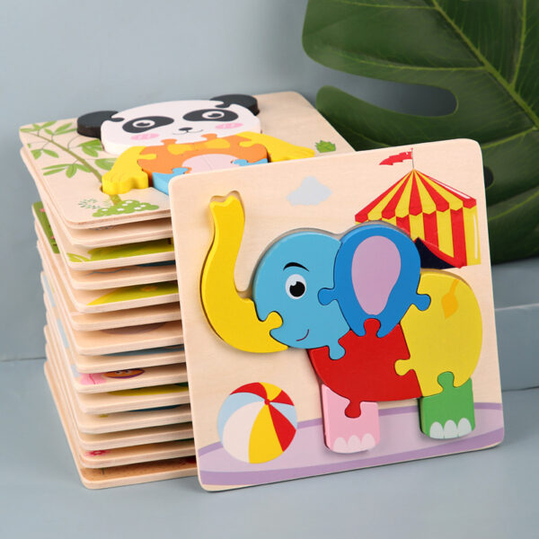Children's Wooden  Jigsaw Cartoon Puzzle