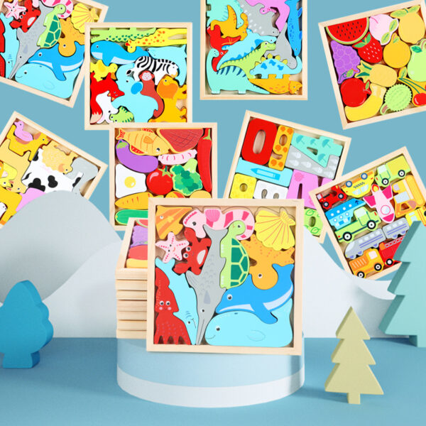 Cartoon animal 3D  jigsaw puzzle board
