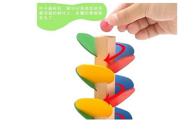 Wooden Ball Run Track  Children Game