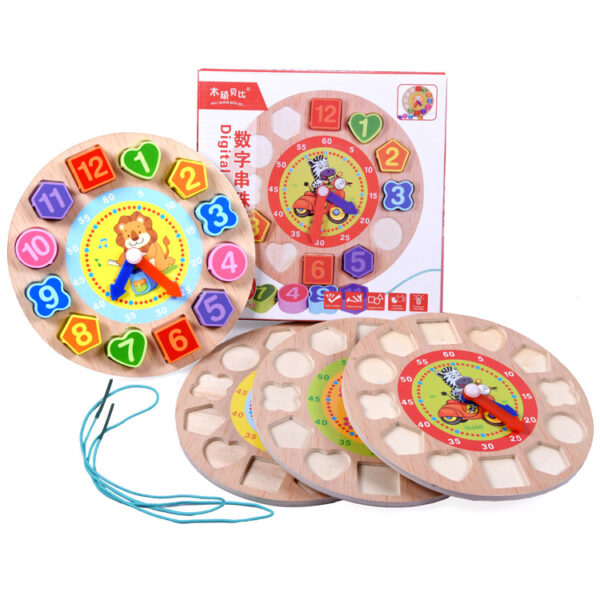 Wooden children's early  education puzzle color  shape
