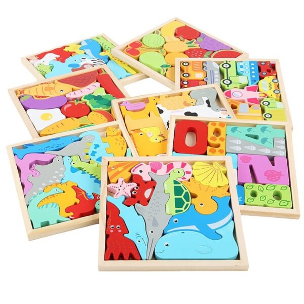 Cartoon animal 3D  jigsaw puzzle board