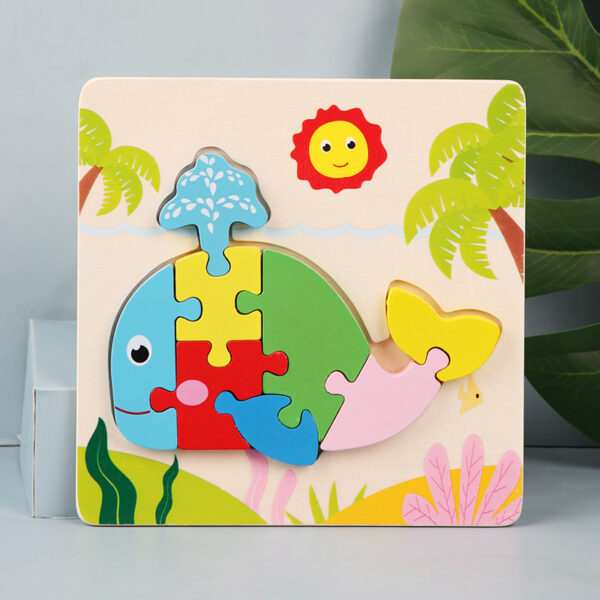 Children's Wooden  Jigsaw Cartoon Puzzle