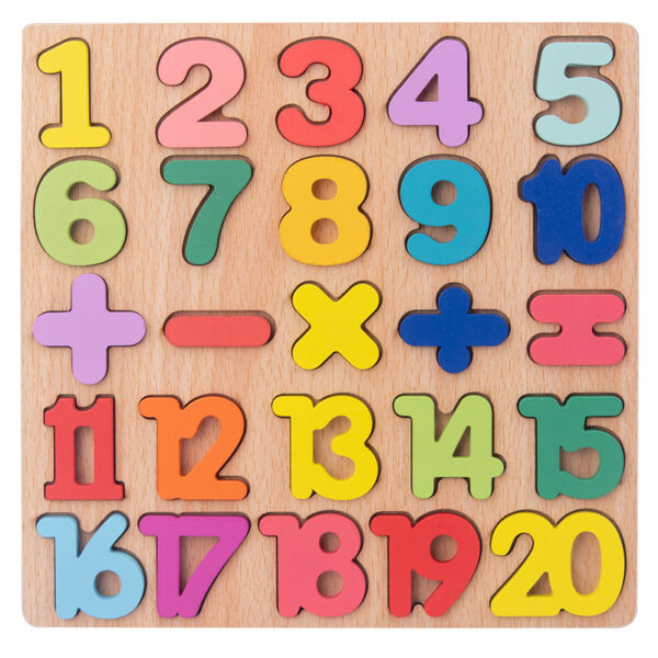 Wooden Board with  Colorful Alphabet