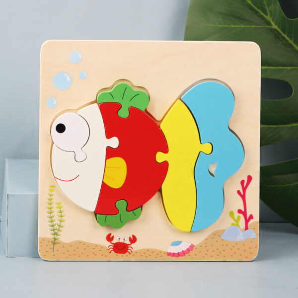 Children's Wooden  Jigsaw Cartoon Puzzle