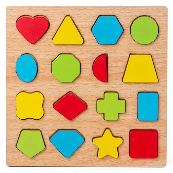 Wooden Board with  Colorful Alphabet