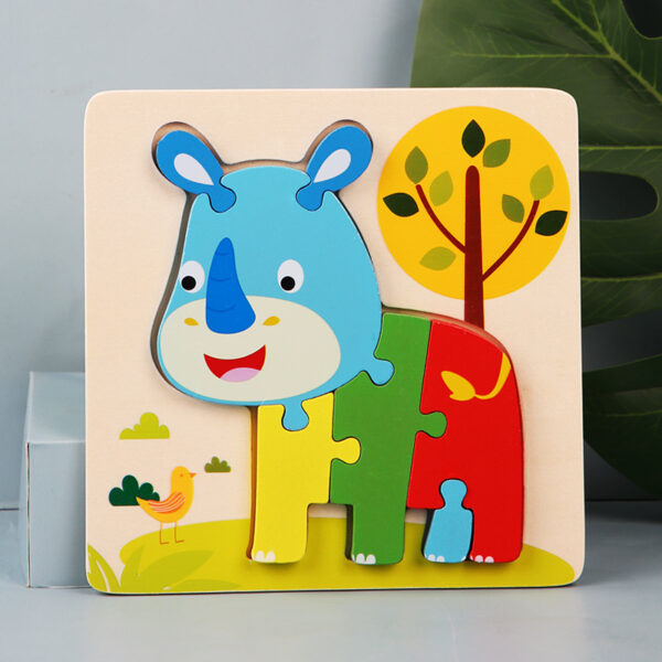 Children's Wooden  Jigsaw Cartoon Puzzle