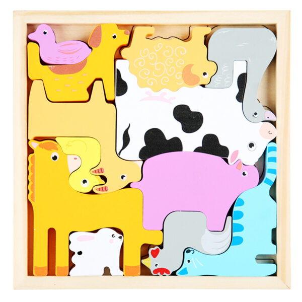 Cartoon animal 3D  jigsaw puzzle board