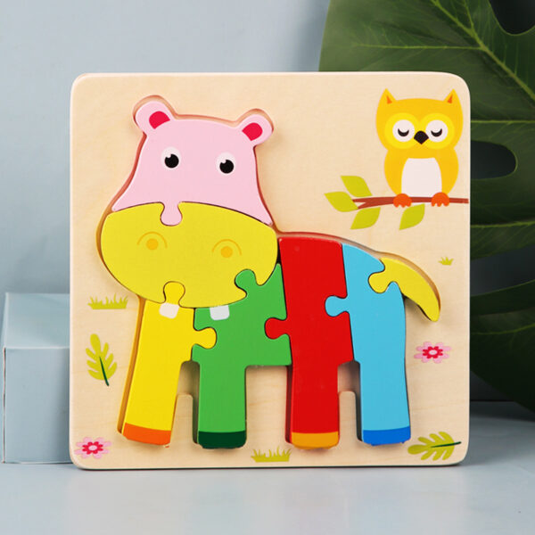Children's Wooden  Jigsaw Cartoon Puzzle