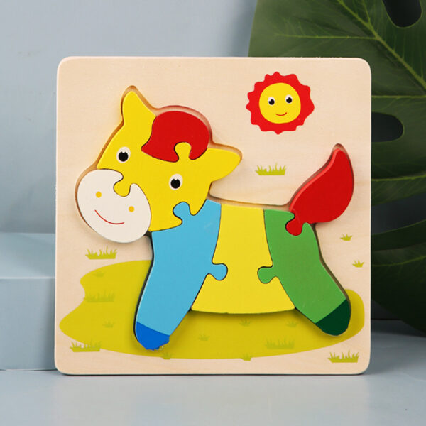 Children's Wooden  Jigsaw Cartoon Puzzle