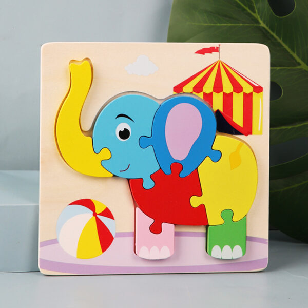 Children's Wooden  Jigsaw Cartoon Puzzle