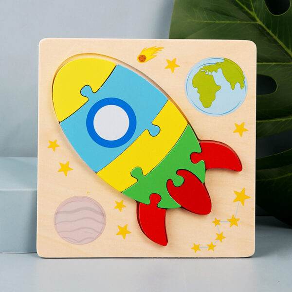 Children's Wooden  Jigsaw Cartoon Puzzle