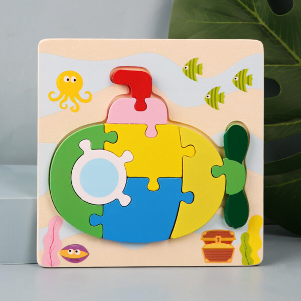 Children's Wooden  Jigsaw Cartoon Puzzle