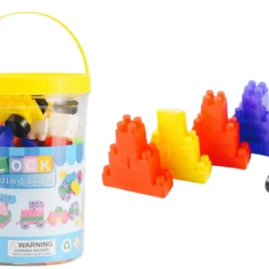 BUILDING BLOCKS 55 PCS IN PLASTIC CAN